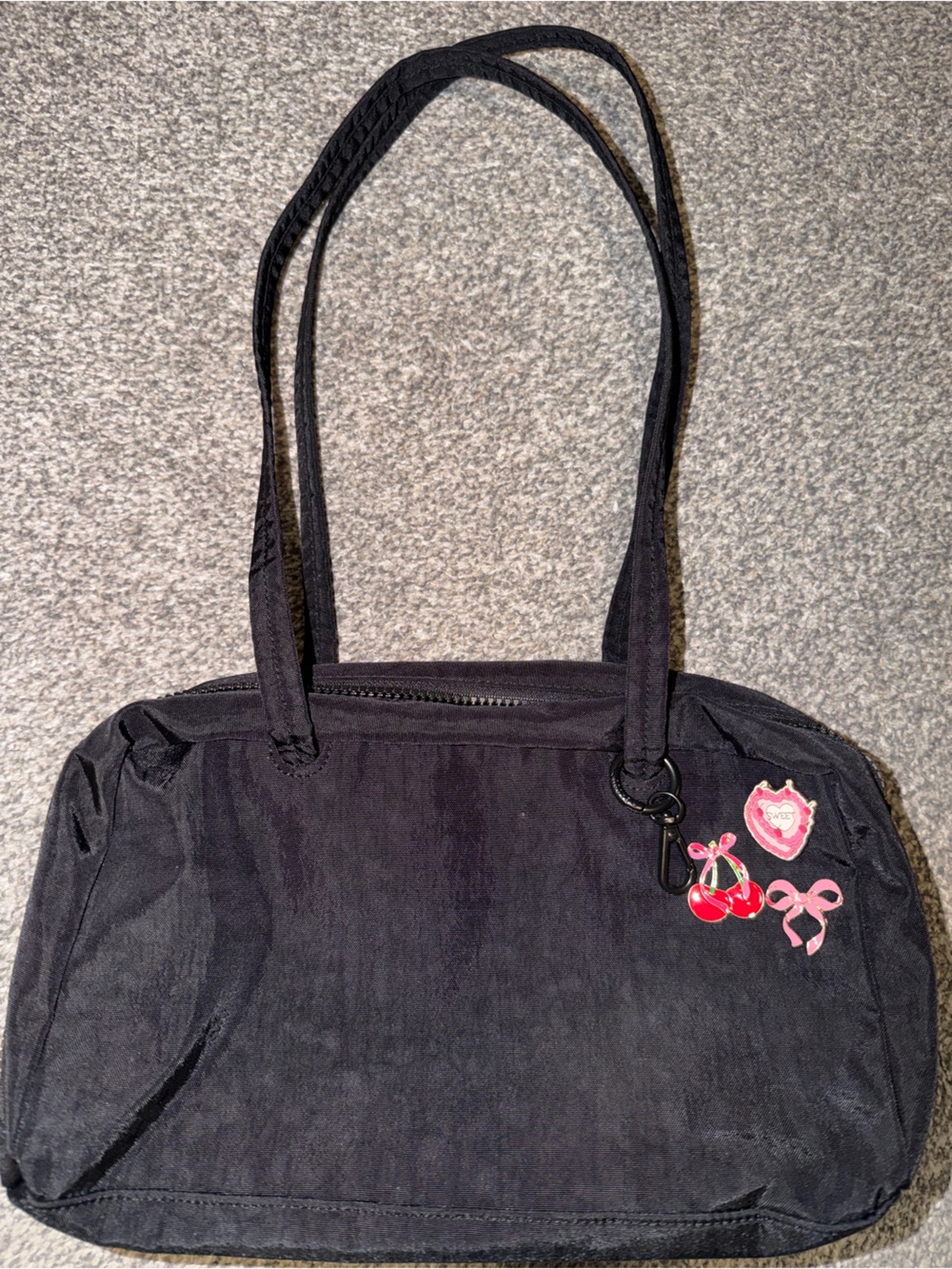 Baggu black bowler bag